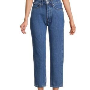 Rag & Bone Maya High-Rise Ankle Slim Straight Leg Jeans In Indigo, size 24
